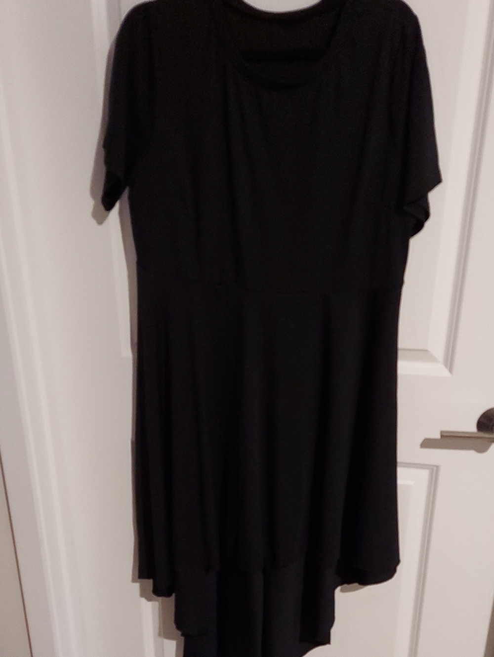 Versatile Black Women's Short-Sleeve Dress